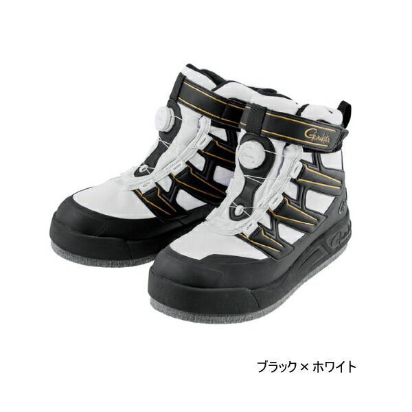 ≪ 25年5月新商品 ≫ がまかつ Gスペック フェルトスパイクシューズ パワータイプ GM-4550 ブラック×ホワイト 5Lサイズ
