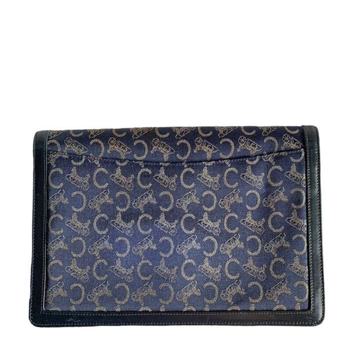 CELINE セリーヌ クラッチバッグ 馬車柄 Cマカダム ネイビー  