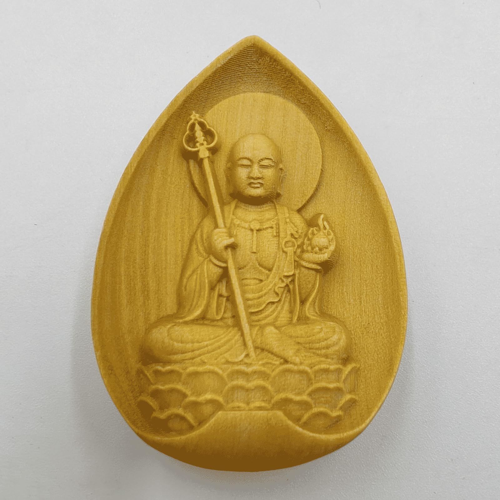 柘植木彫仏像 真言宗 三尊像開閉式（柘植木彫仏像 浄土宗西方三聖 エッ 