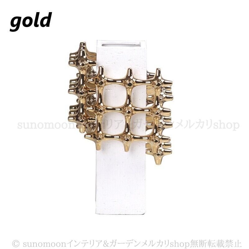 フラワー ベース 幾何学状 格子 装飾 花瓶 星形 ピン おしゃれ かわいい インテリア 北欧 花器 花びん 観葉植物 贈り物 プレゼント 黒 ゴールド シルバー NEXPOTALLINN_EU