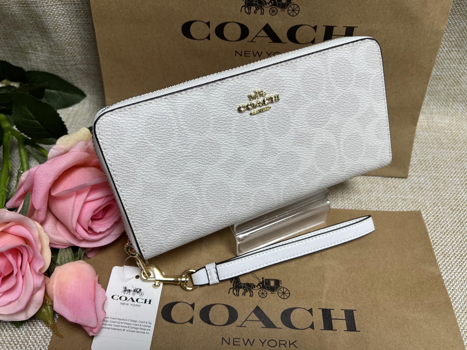 コーチ 財布 COACH 長財布 シグネチャー ロング ジップ アラウンド