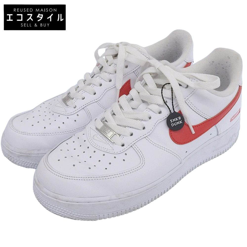 NIKE ナイキ NIKE ナイキ × Supreme エアフォースワン スニーカー シューズ メンズ ホワイト×レッド 26cm CU9225-101 8 US