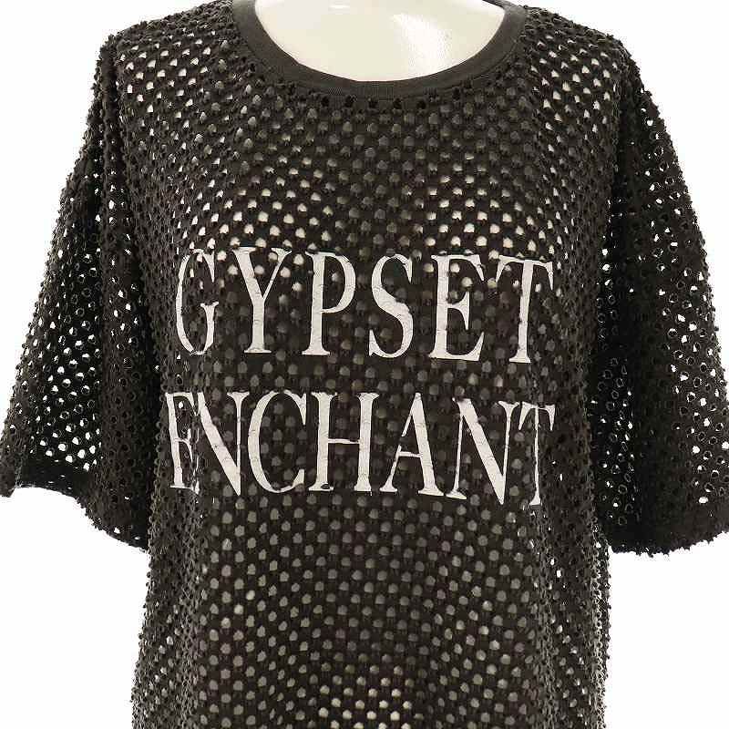 グレースコンチネンタル GRACE CONTINENTAL 25SS クラッシュロゴTシャツ カットソー 半袖 36 茶 ブラウン /SS ■OS レディース グレースコンチネンタル GRACE CONTINENTAL 25SS クラッシュロゴ