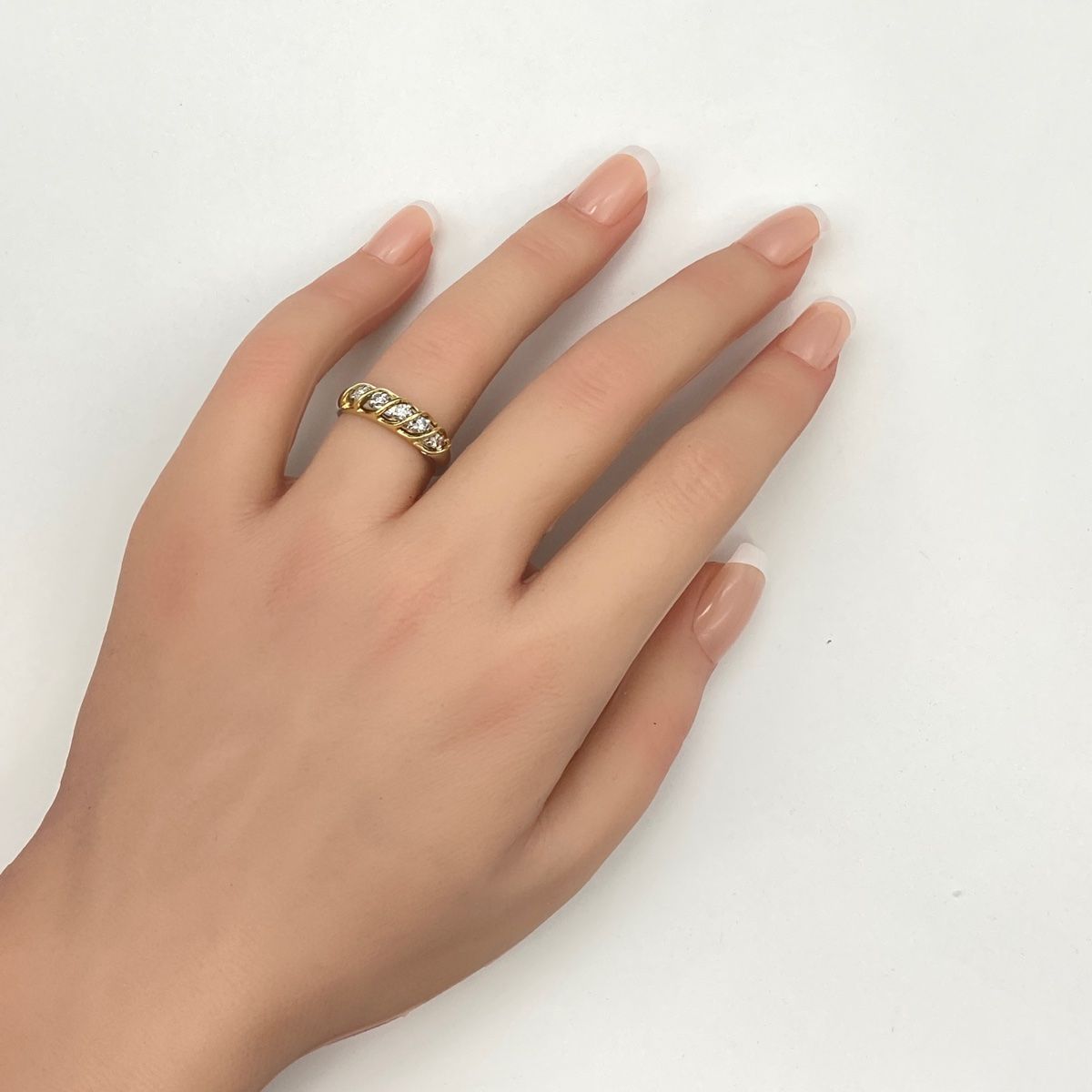 メレダイヤ デザインリング 15号 K18