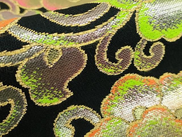 平和屋1□極上 龍村美術織物 たつむら 六通柄袋帯 経巻彩花