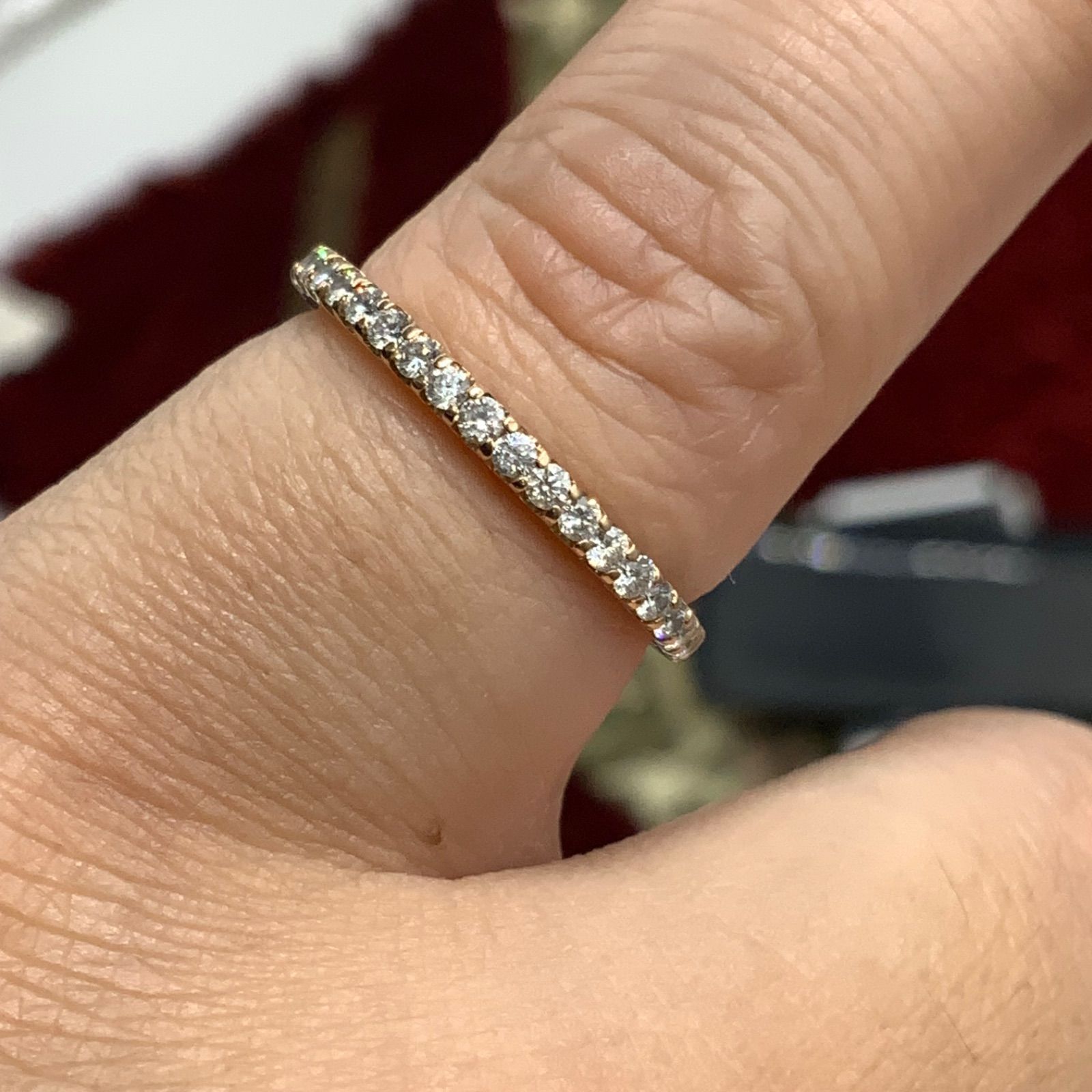 K18 ハーフエタニティ リング 0.3ct 1.9g 約11号 - メルカリ
