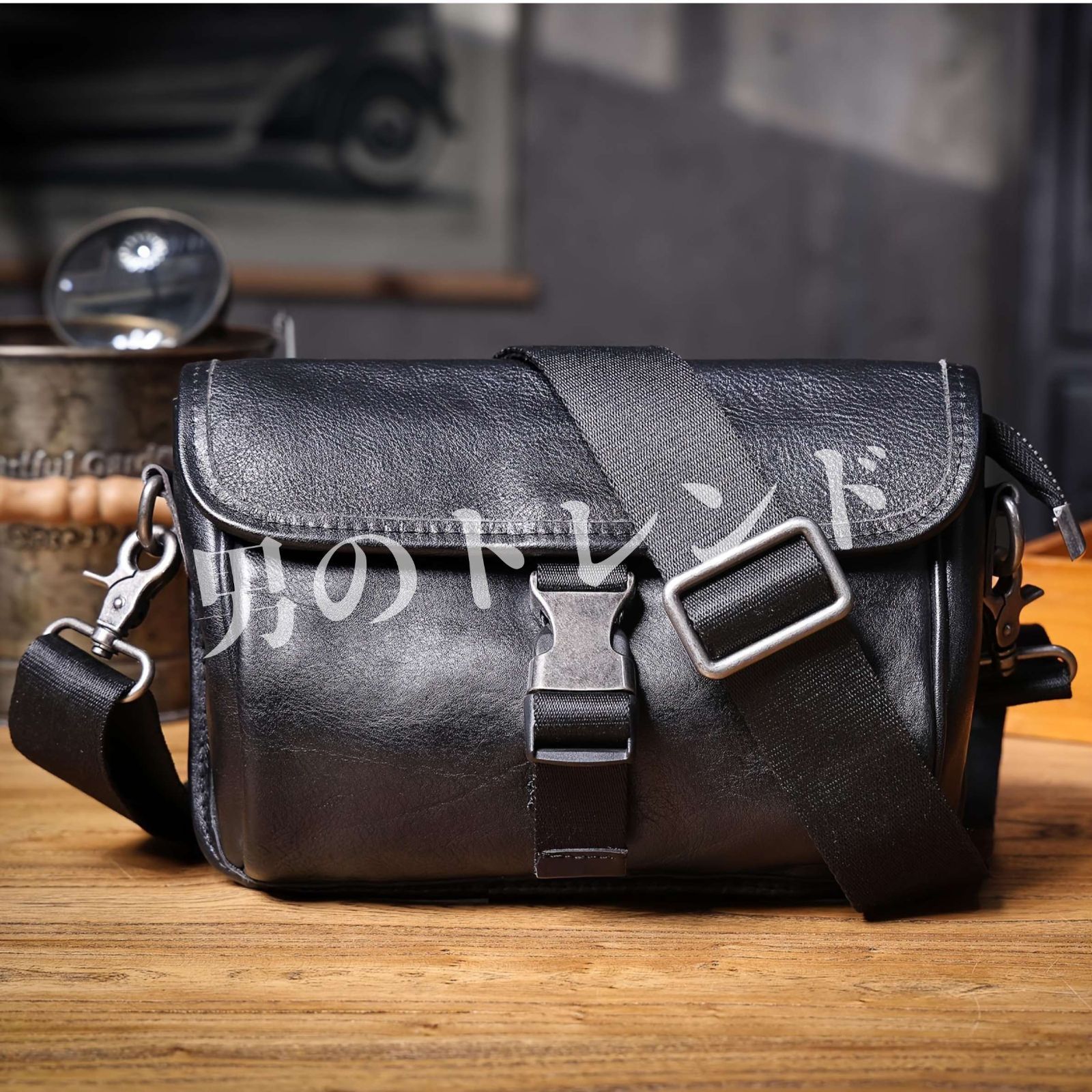 メンズショルダーバッグ縦型トップレイヤー牛革メッセンジャーメッセンジャーバッグ-黒 並行輸入品 : N⁄A メンズ ショルダーバッグ カジュアル レトロ