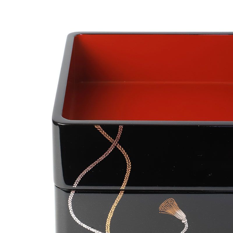 重箱 3段 6.5寸 三段重 玉鬘 たまかずら 内朱 オシャレ お重箱