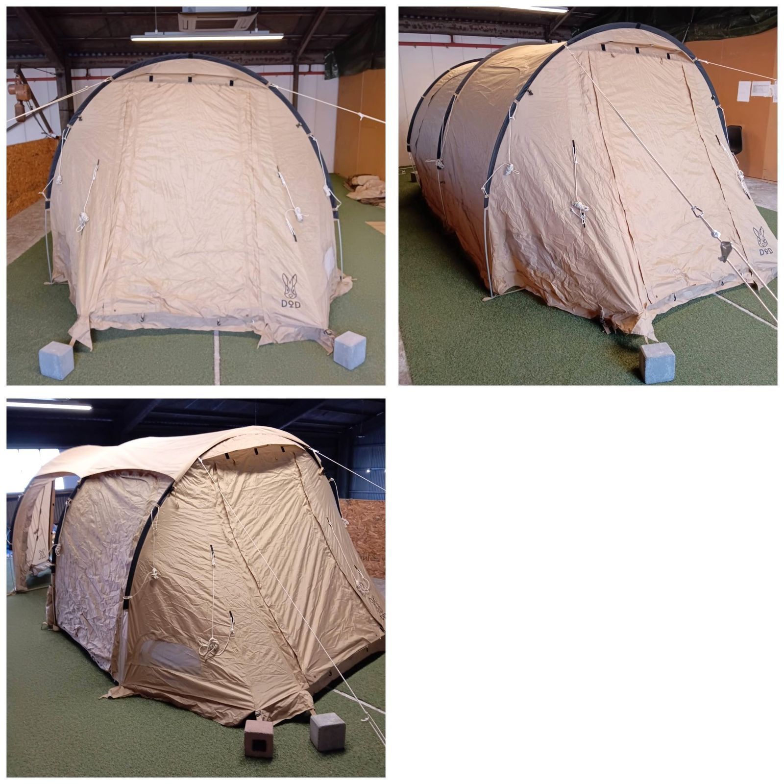 DOD かまぼこテント3S タンカラー マットセット　計2点セット DOD かまぼこテント3S タンカラー マットセット 計2点セット DOD