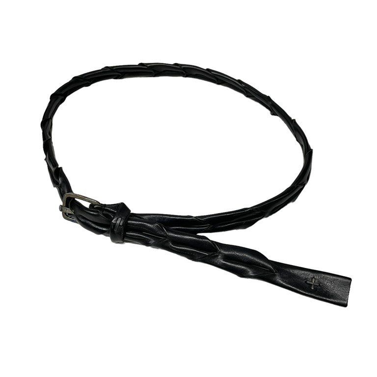 m.a+ カーフレザーシルバーステープルメッシュベルト 編み込み VA 1.5  