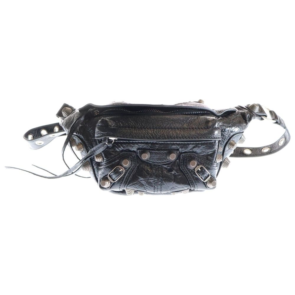 BALENCIAGA バレンシアガ Le Cagole Belt Bag ル カゴール レザーベルトバック ウエストバッグ ブラック 742013