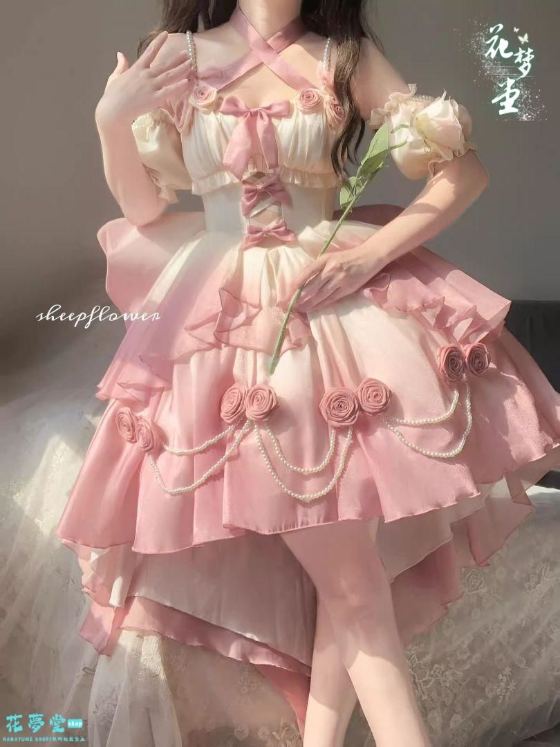 25年 コスプレ ドレス オリジナル 洋服 ロリータ ワンピース 撮影会 舞台 イベント 花夢堂-175