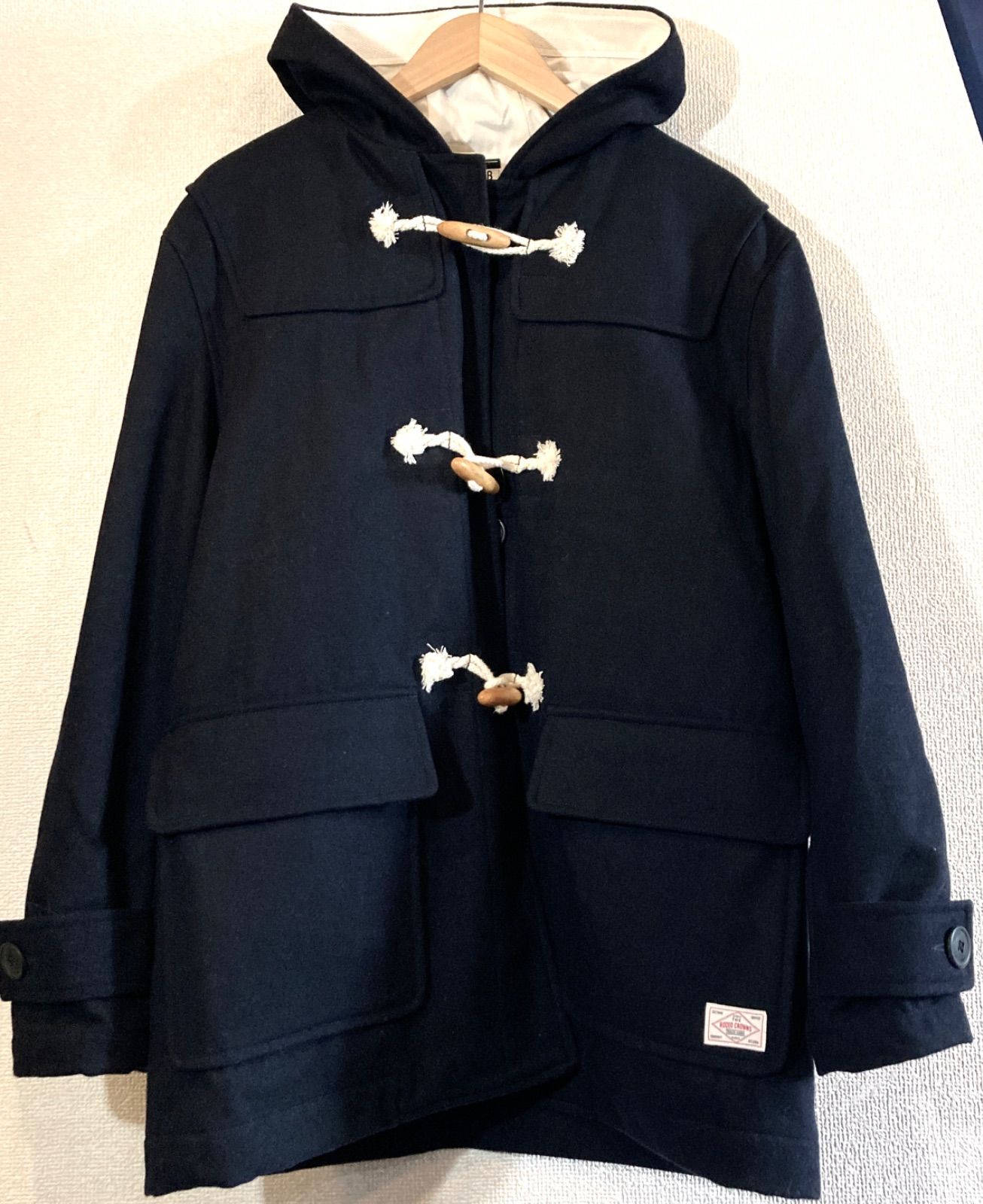 RCWB★RODEO CROWNS★ダッフルコート★ウッドトグル★カリフォルニア★バックデザイン★ロデオクラウンズ★定価14,000円★黒★美品
