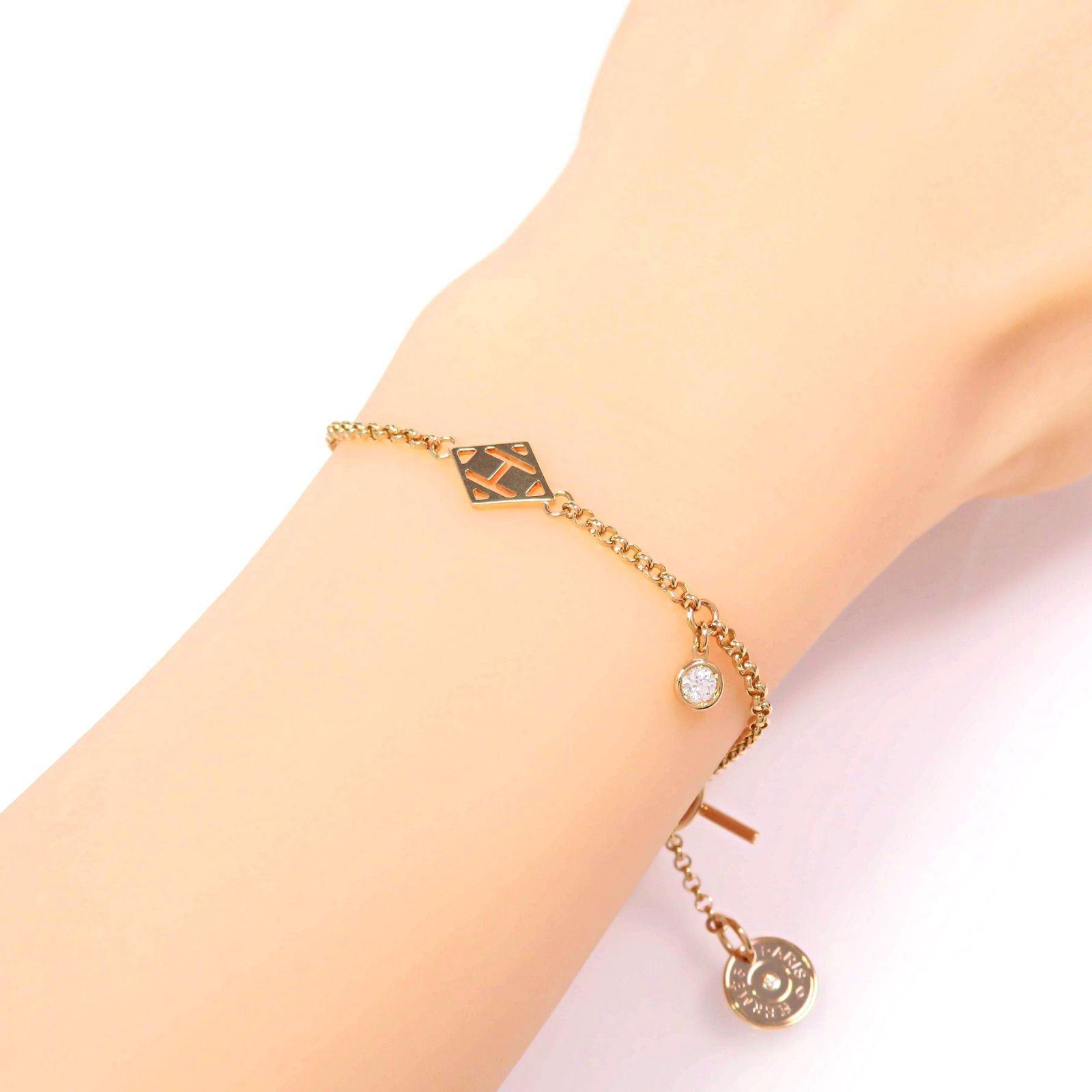 HERMES エルメス Au750 ダイヤモンド ガンバード ブレスレット HERMES エルメス Au750 ダイヤモンド ガンバード ブレスレット