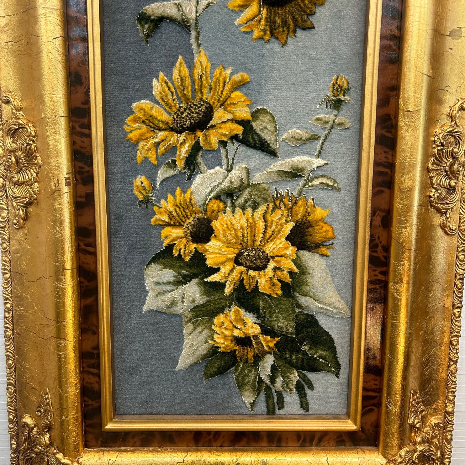 ウール絨毯 イラン タブリーズ産 51×80.5cm 手織りカーペット インテリアラグ タペストリー 玄関 チェリーベアタブリーズ チェリーベアタペストリー