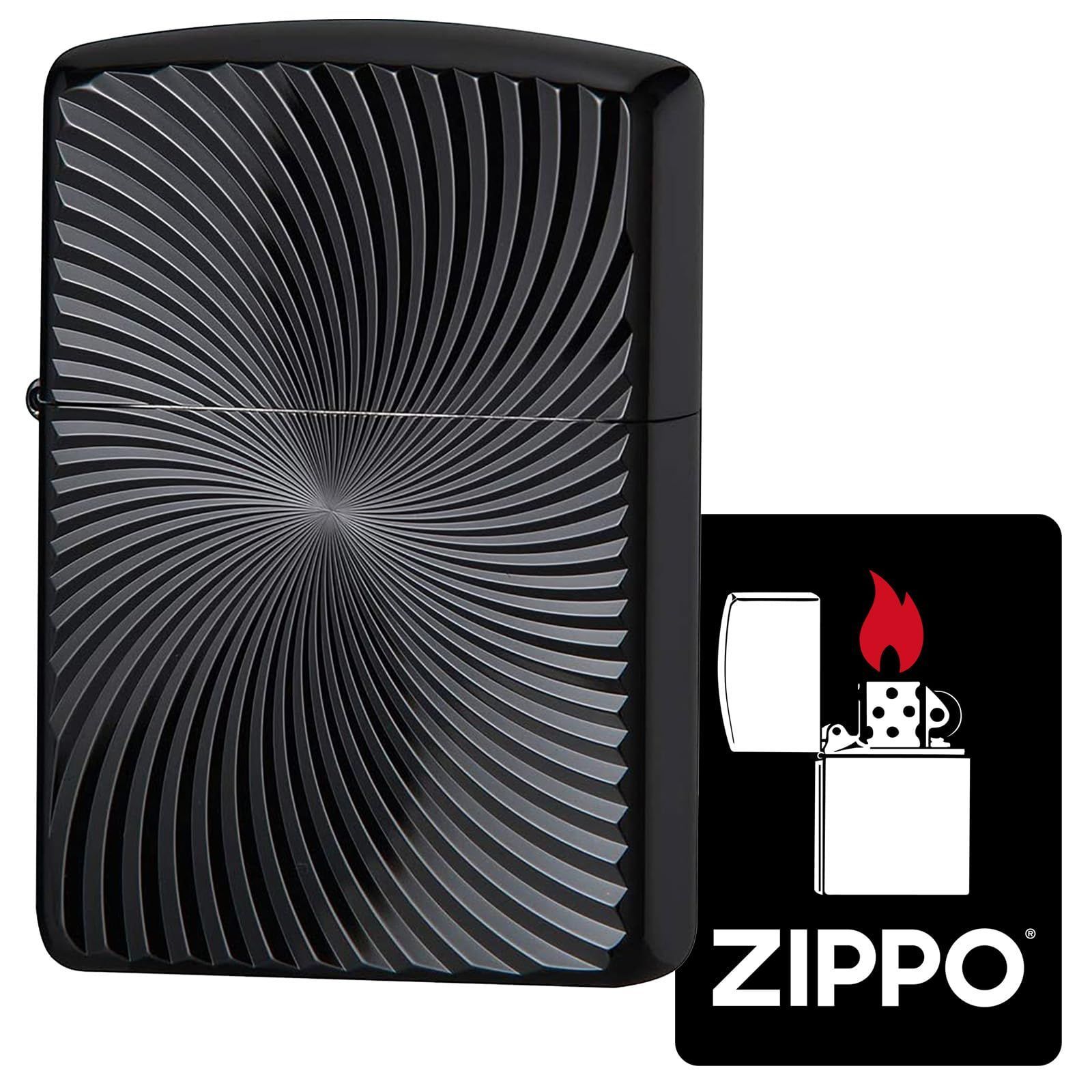 ジッポー(Zippo) ライター アーマー 防風 真鍮製 チタンコーティング 特製ステッカー付き ブラック 62TIBK-WAVE - メルカリ