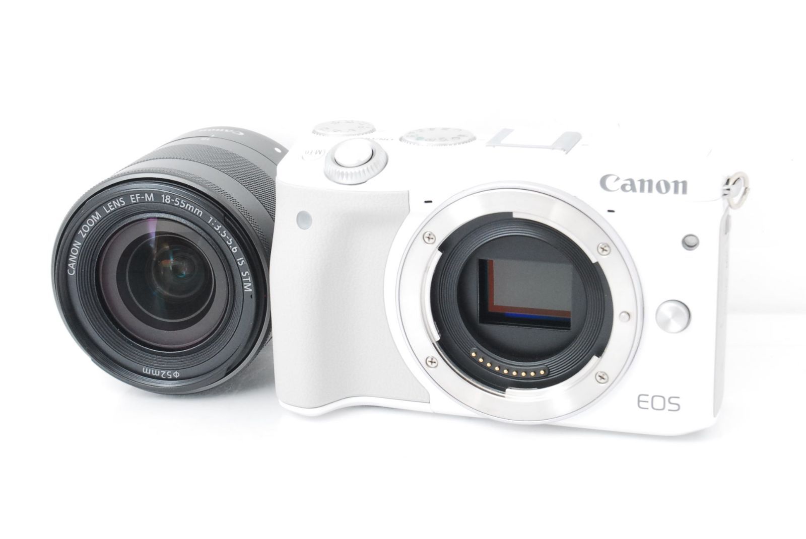 【美品】CANON EOS M3 白 15-45mm レンズキット #9417 Canon Mirrorless SLR Camera EOS M3 Lens Kit White EF-M15-45mm F3.5