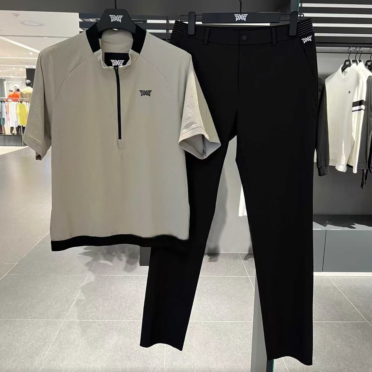 PXG ゴルフウェア メンズ 2025春夏 ジップアップ スタンドカラー