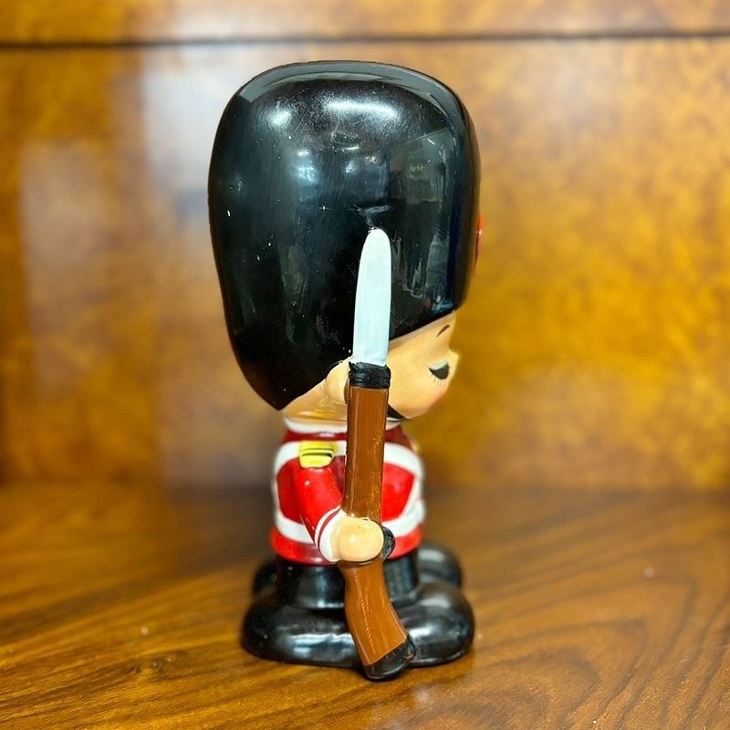 レトロ 内藤ルネ RUNE 兵隊 20cm 陶器 貯金箱 コインバンク オブジェ