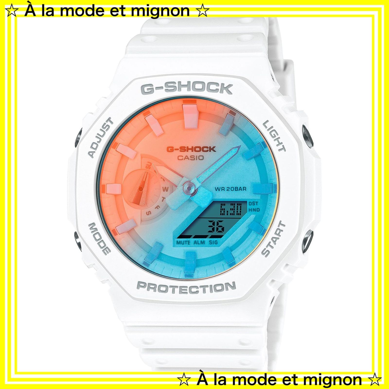 スピード発送 TIME LAPSE BEACH Series ジーショック GA-2100TL-7AJF 腕時計 メンズ カシオ ホワイト