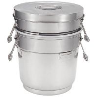 段付二重ステンレス食缶 中蓋式 ASD-16 16L