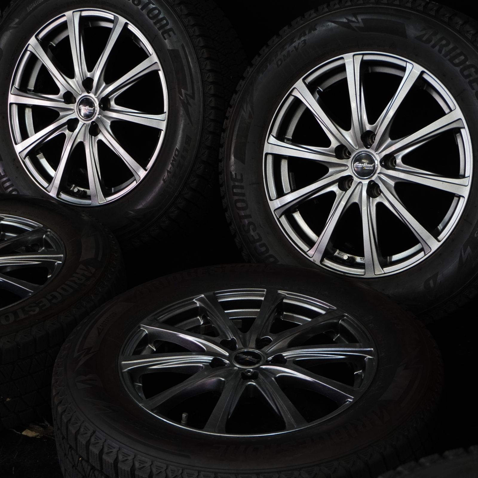 20年製 ブリヂストン BLIZZAK DM-V3 ユーロスピード 225 65R17 7J 48 114.3 5H 4本 スタッドレス エクストレイル CX-5 CX-8等