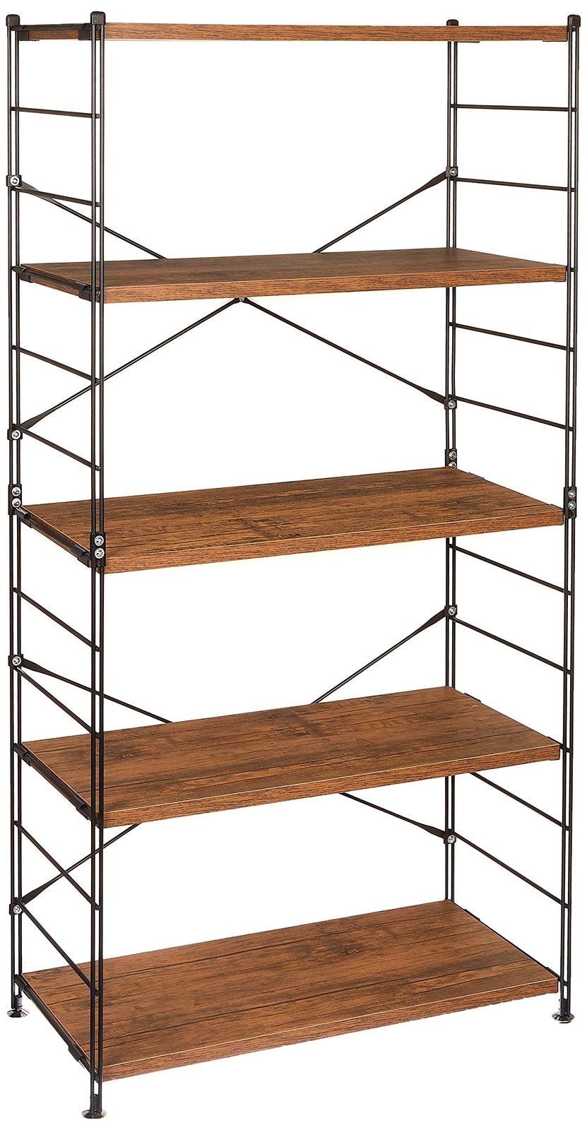 山善 YAMAZEN オープンシェルフ アンティークブラウン 5段 MWS-16845 ABR SBK