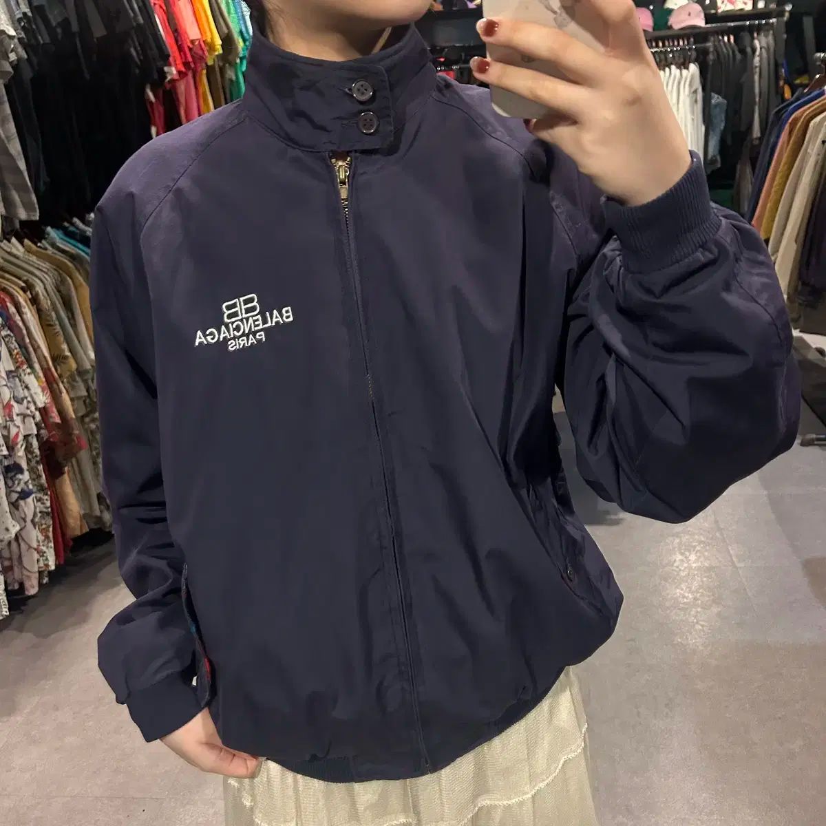 795 BALENCIAGA BALENCIAGA バレンシアガ ヴィンテージ ラグラン ジャケット チェックライニング
