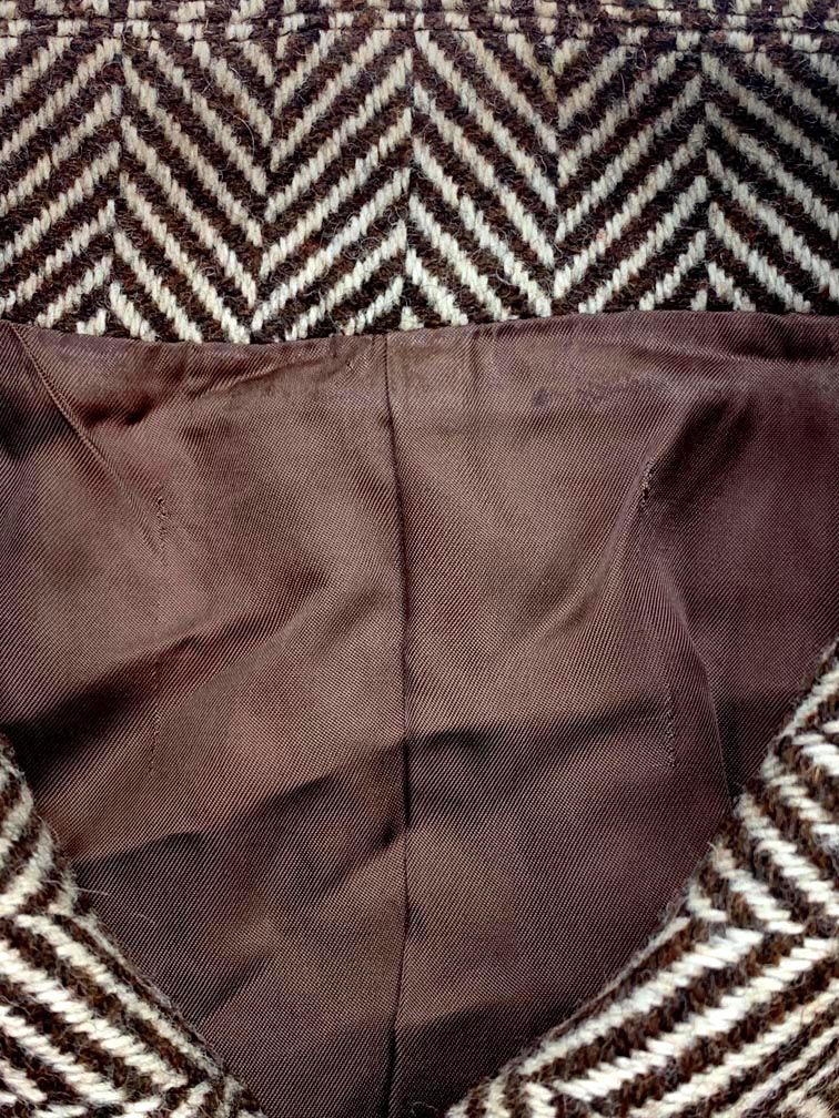 ADAM ET ROP アダムエロペ GAO28110 定価60500円 マラリウス ヘリンボーン コート sizeF 茶 ◆ ◎レディース SIROKUMA-CORPORATION_COM