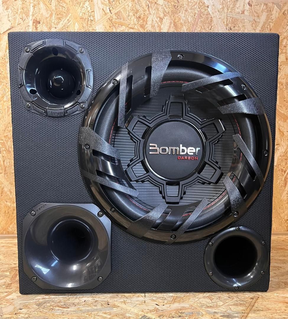 2発サブウーファー 12インチ サブウーファー ボックス 2発 アンプ 配線セット カー