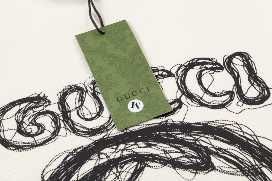 ダブルGロゴ カーブレタープリントTシャツ