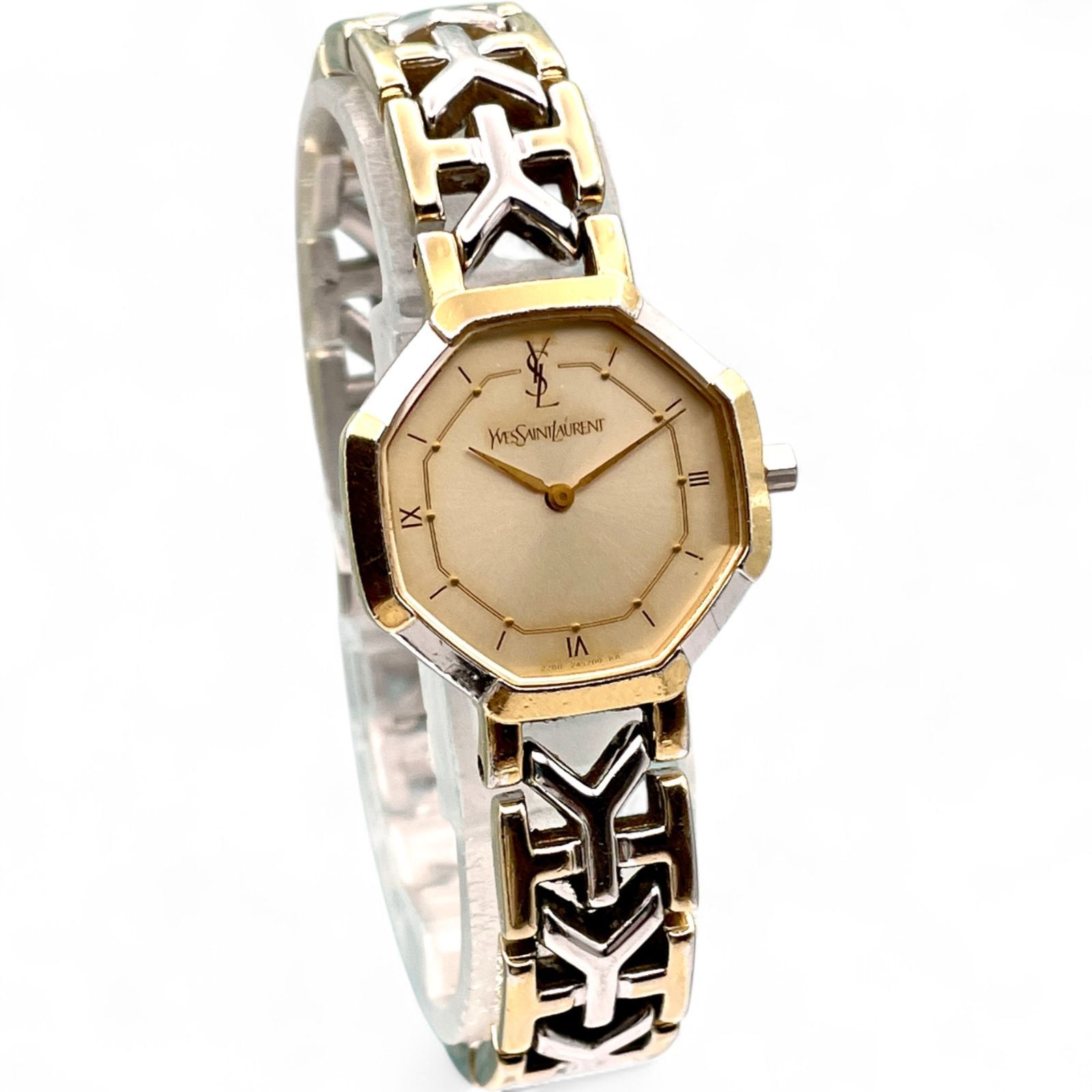 イヴサンローラン YSL オクタゴン 2200-241762 美品 稼動品 イヴサンローラン YSL オクタゴン 2200-241762 美品 稼動品