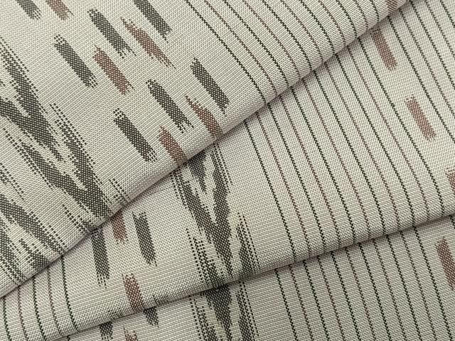 平和屋着物▽上質な紬 単衣 間道 正絹 AABC3784fy