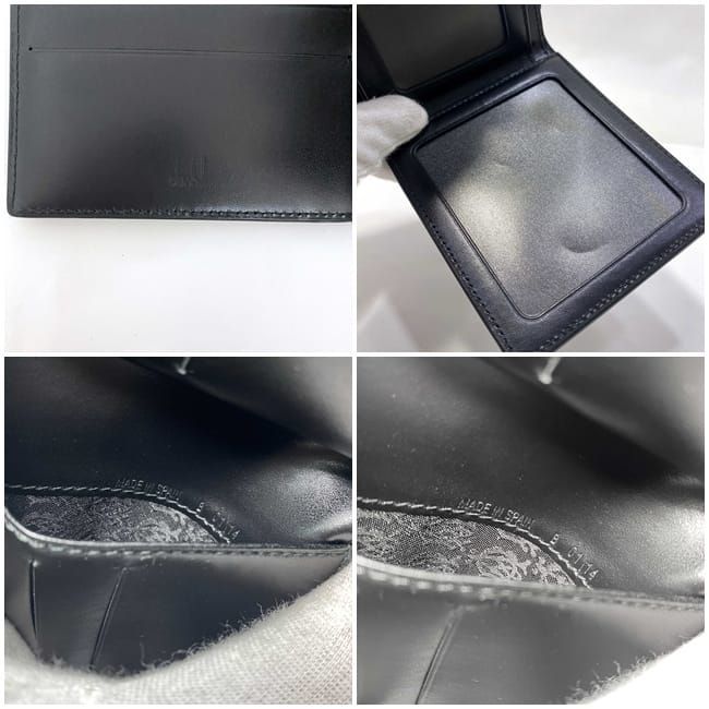 ダンヒル 二つ折り 財布 ブラック ボードン L2R331A 美品 レザー 