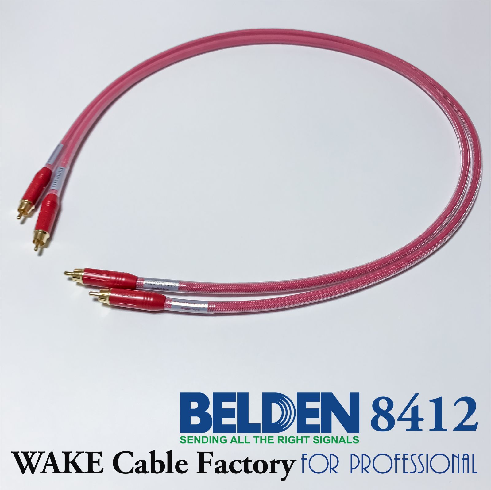 超プレミアムRED！☆BELDEN8412☆RCAケーブル2mペア
