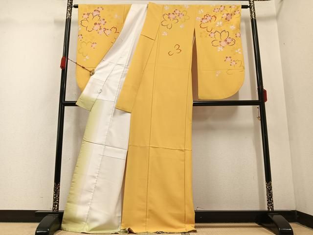 平和屋着物 小振袖 二尺袖 舞桜 洗える着物 AABC6821ph