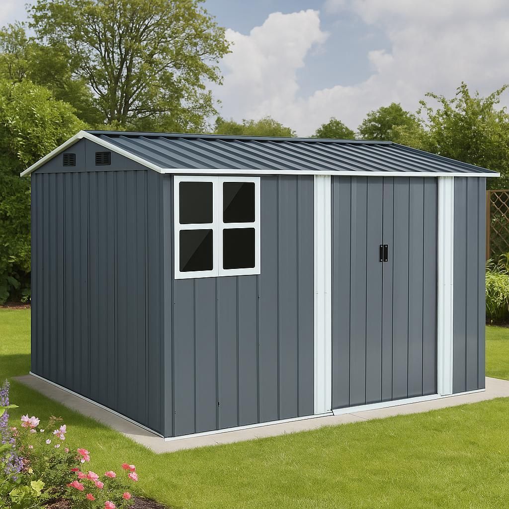 今が安い❣超大型物置倉庫プレハブ屋外収納床材補強フレーム幅290cm 