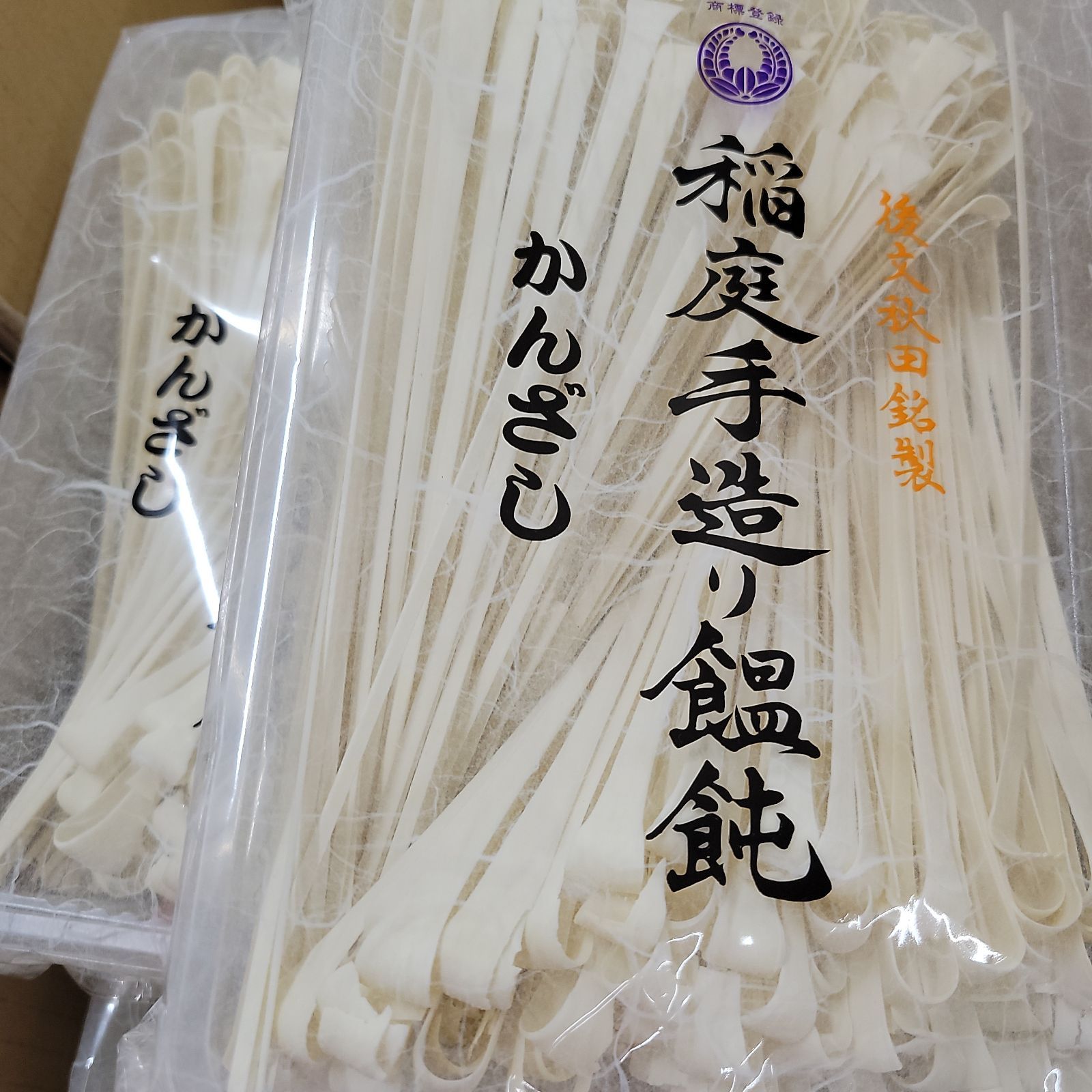 後文秋田銘製「稲庭手造り饂飩かんざし」 300g × 12袋 → 1ケース