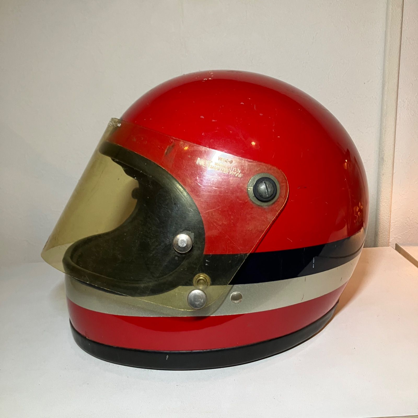 HONDA純正 当時物 ヘルメット オバヘル シールド付き 赤 旧車 部品 希少 Yahoo!オークション -「ビンテージ ヘルメット ホンダ」(半帽、半