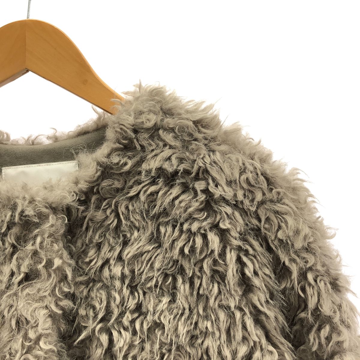 CADUNE カデュネ ジップアップ ボアブルゾン 38 グレー レディース