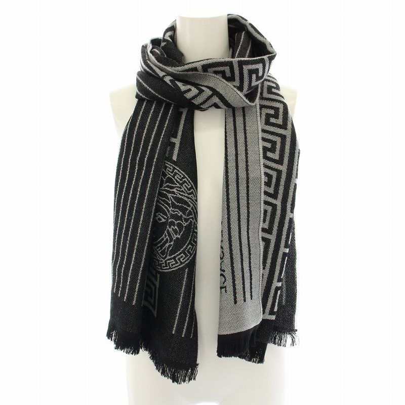 ヴェルサーチ ヴェルサーチェ VERSACE マフラー ストール フリンジ