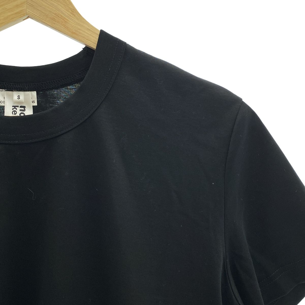 【美品】  noir kei ninomiya / ノワールケイニノミヤ | 2025SS | チュールドッキング クルーネック カットソー | S | ブラック | レディース 美品】 noir kei ninomiya / ノワールケイニノミヤ | 2025SS
