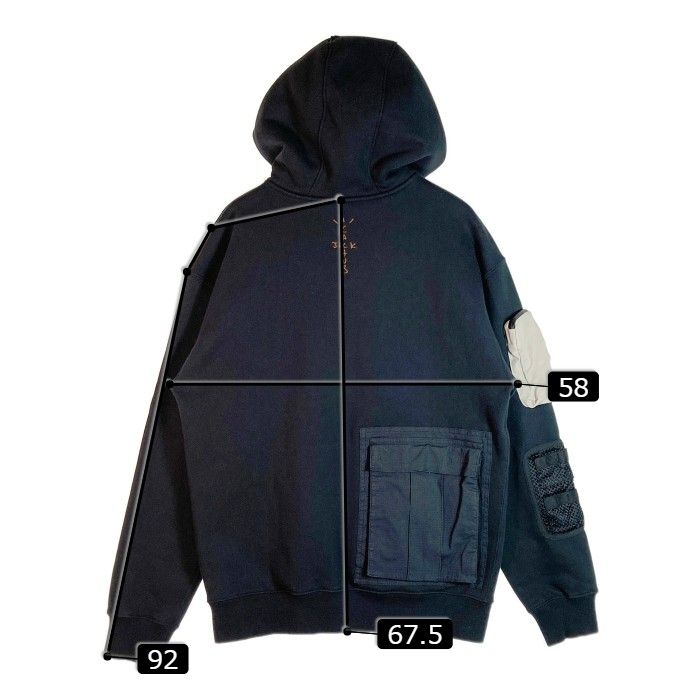 ☆NIKE×TRAVIS SCOTT ナイキ×トラヴィススコット 20SS UTILITY PO HOODIE フーディーパーカー ブラック  sizeM - メルカリ