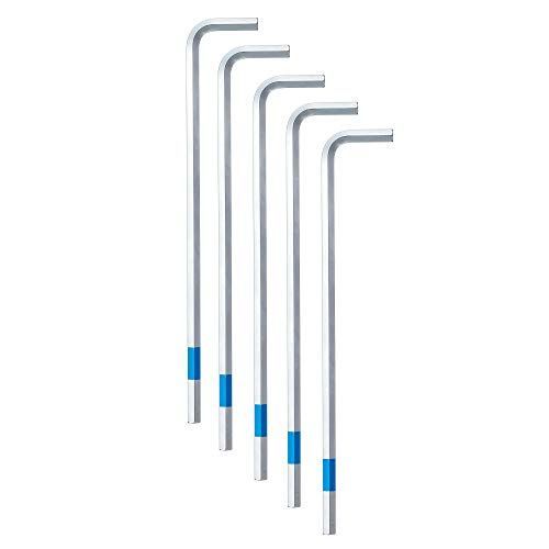 青_6.0mm ワイズ(WISE) 六角棒レンチ 6.0mm 5本入 ロング HMTL-60-5P