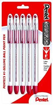 生活家電 Pentel R.S.V.P.ボールペン、中細字、ブルーインク、2パック 