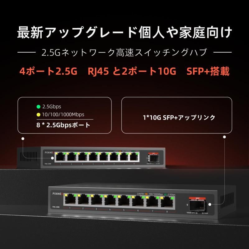搭載 個人や家庭向けのスイッチングハブ