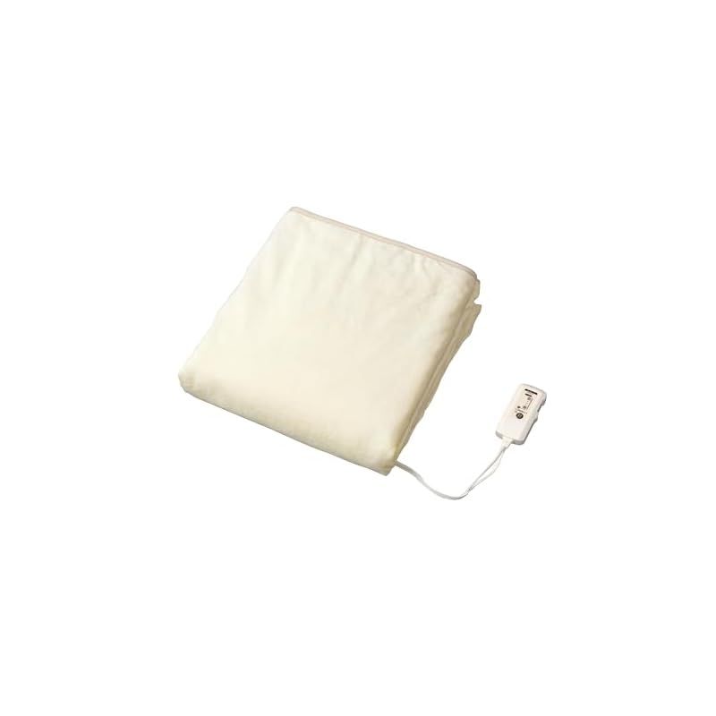 コイズミ 電気毛布 掛敷毛布 タイマー付き 綿毛布 丸洗い可 188×120cm KDK-75239CT 1