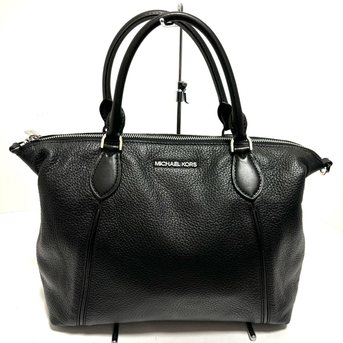 MICHAEL KORS(マイケルコース) ハンドバッグ美品 - 黒 レザー - メルカリ