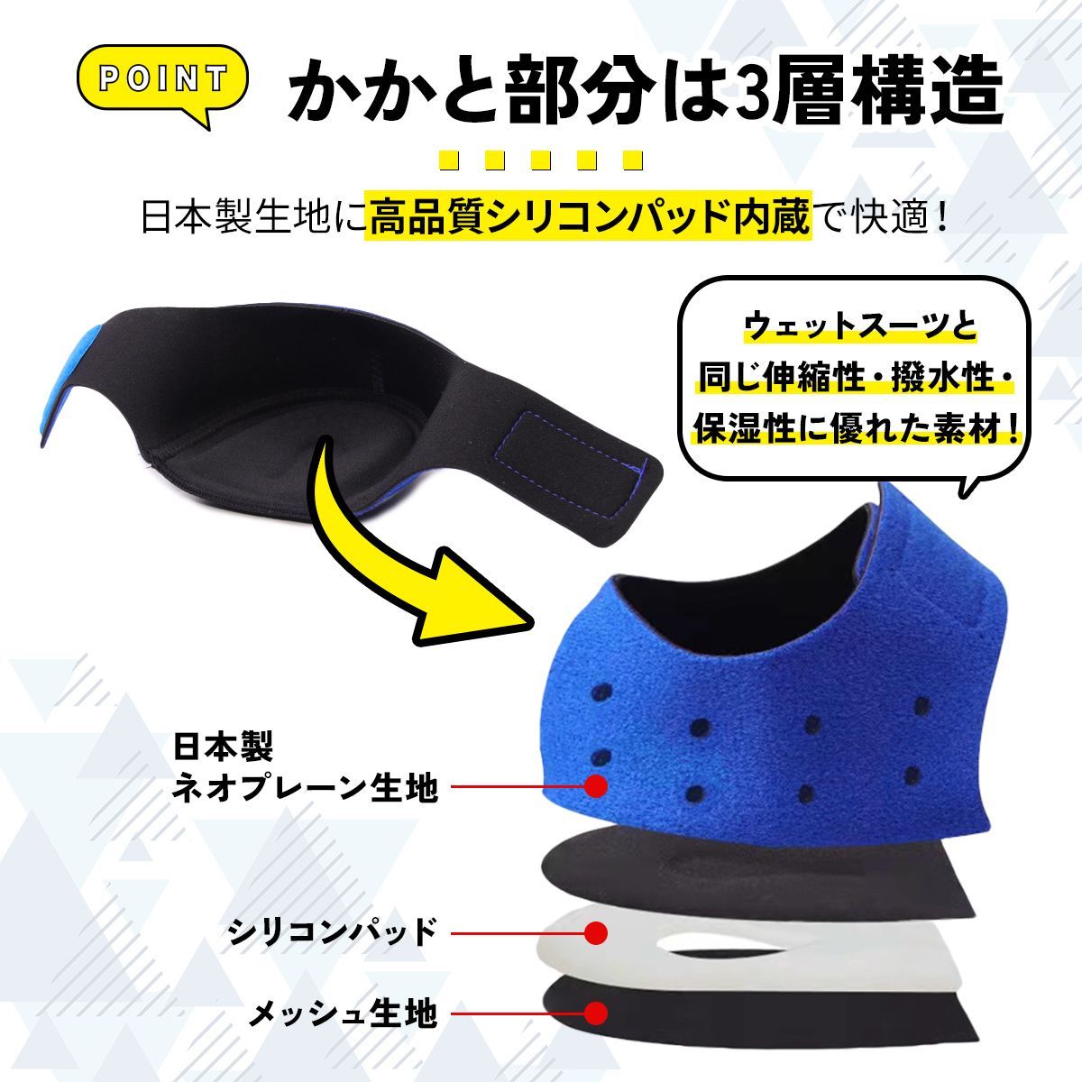 かかとサポーター　足首固定　立ち仕事　クッション　洗える　洗濯可能  足底筋膜炎 サポーター 衝撃吸収 サポータ かかと パッド かかと クッション インソール マラソン ランニング かかとの痛み 衝撃吸収 足底筋膜炎 立ち仕事  4