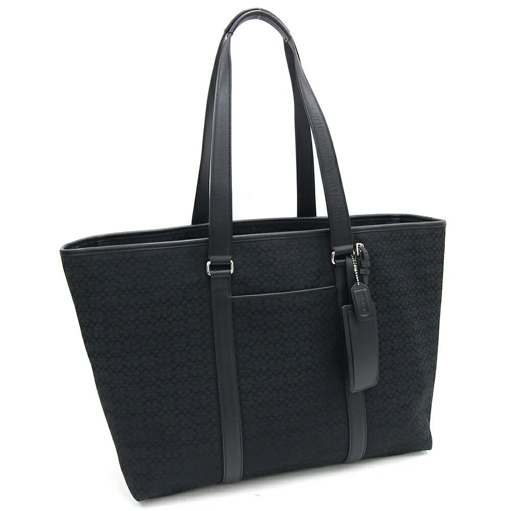 コーチ トートバッグ ミニシグネチャー F77012 黒 - メルカリ 